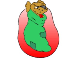Sticker Custom Preview Image #070673 Holidays Christmas Gifts Stockings Puppyin Stocking1