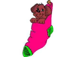 Sticker Custom Preview Image #070675 Holidays Christmas Gifts Stockings Puppyin Stocking3