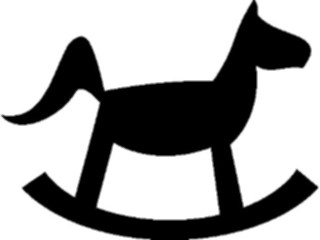 Sticker Custom Preview Image #070678 Holidays Christmas Gifts Stockings Rocking Horse1