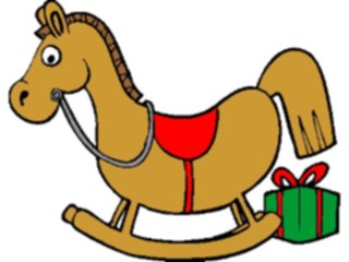 Sticker Custom Preview Image #070679 Holidays Christmas Gifts Stockings Rocking Horse2
