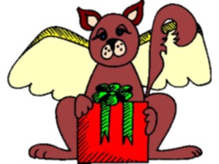 Sticker Custom Preview Image #070687 Holidays Christmas Gifts Stockings Squirrel Gift