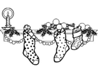 Sticker Custom Preview Image #070750 Holidays Christmas Gifts Stockings Stockingson Mantle1