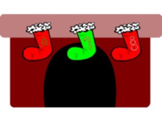 Sticker Custom Preview Image #070751 Holidays Christmas Gifts Stockings Stockingson Mantle2