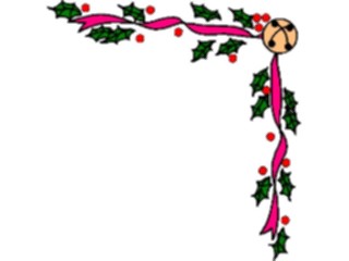 Sticker Custom Preview Image #070852 Holidays Christmas Holly Mistletoe Holly Bell Corner2