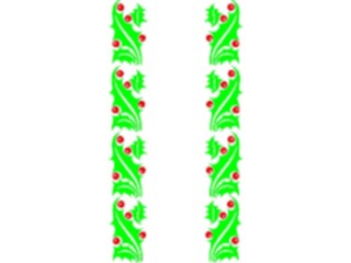 Sticker Custom Preview Image #070873 Holidays Christmas Holly Mistletoe Holly Border08