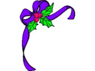 Sticker Custom Preview Image #070880 Holidays Christmas Holly Mistletoe Holly Bow Corner1