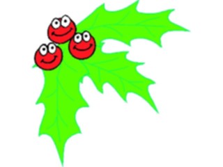 Sticker Custom Preview Image #070884 Holidays Christmas Holly Mistletoe Holly Cartoon
