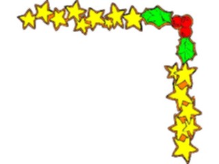 Sticker Custom Preview Image #070923 Holidays Christmas Holly Mistletoe Holly Star Corner2