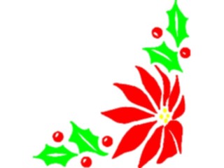 Sticker Custom Preview Image #070956 Holidays Christmas Holly Mistletoe Poinsettia Corner3