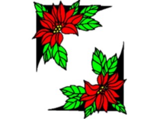 Sticker Custom Preview Image #070958 Holidays Christmas Holly Mistletoe Poinsettia Frame