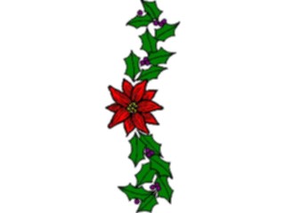 Sticker Custom Preview Image #070959 Holidays Christmas Holly Mistletoe Poinsettia Holly Border
