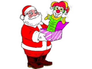Sticker Custom Preview Image #070968 Holidays Christmas Santa Reindeer Santa Jack-in-the- Box