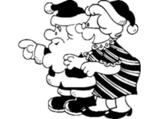 Sticker Custom Preview Image #070975 Holidays Christmas Santa Reindeer Clauses Pointing