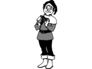 Sticker Custom Preview Image #071003 Holidays Christmas Santa Reindeer Elf Counting Money