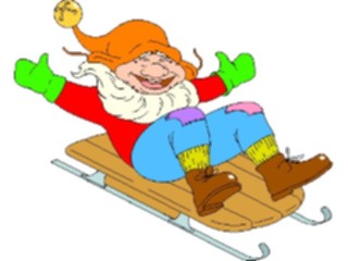 Sticker Custom Preview Image #071010 Holidays Christmas Santa Reindeer Elfon Sled