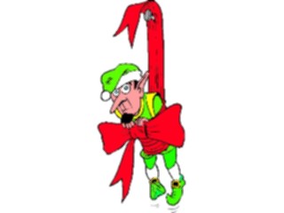 Sticker Custom Preview Image #071029 Holidays Christmas Santa Reindeer Elf Tied Up