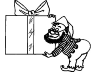 Sticker Custom Preview Image #071036 Holidays Christmas Santa Reindeer Elfwith Gift5
