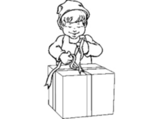 Sticker Custom Preview Image #071054 Holidays Christmas Santa Reindeer Elf Wrapping Gift1