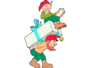 Sticker Custom Preview Image #071063 Holidays Christmas Santa Reindeer Elves Present
