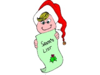 Sticker Custom Preview Image #071070 Holidays Christmas Santa Reindeer Kidwith Santas List
