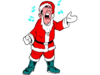 Sticker Custom Preview Image #071080 Holidays Christmas Santa Reindeer Manin Santa Suit Singing