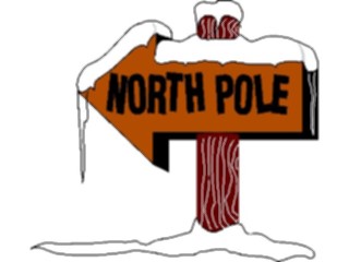 Sticker Custom Preview Image #071091 Holidays Christmas Santa Reindeer North Pole Sign1