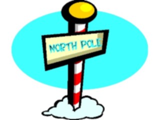 Sticker Custom Preview Image #071092 Holidays Christmas Santa Reindeer North Pole Sign2