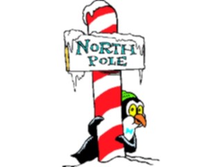 Sticker Custom Preview Image #071099 Holidays Christmas Santa Reindeer Penguinat North Pole