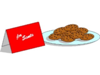 Sticker Custom Preview Image #071102 Holidays Christmas Santa Reindeer Plateof Cookies