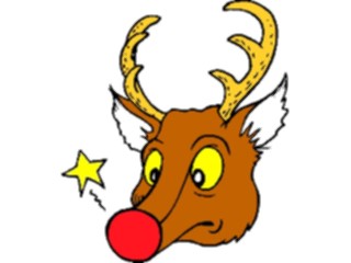 Sticker Custom Preview Image #071152 Holidays Christmas Santa Reindeer Reindeer Face