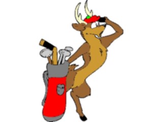 Sticker Custom Preview Image #071153 Holidays Christmas Santa Reindeer Reindeer Golf Bag