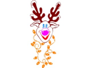 Sticker Custom Preview Image #071157 Holidays Christmas Santa Reindeer Reindeer Lights