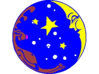 Sticker Custom Preview Image #071158 Holidays Christmas Santa Reindeer Reindeer Moon