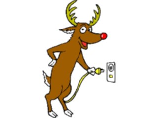 Sticker Custom Preview Image #071171 Holidays Christmas Santa Reindeer Reindeerwith Plug