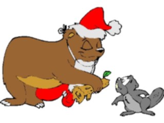 Sticker Custom Preview Image #071222 Holidays Christmas Santa Reindeer Santa Bear Beaver