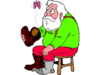 Sticker Custom Preview Image #071231 Holidays Christmas Santa Reindeer Santa Boot