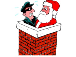 Sticker Custom Preview Image #071236 Holidays Christmas Santa Reindeer Santa Burglar