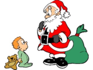 Sticker Custom Preview Image #071242 Holidays Christmas Santa Reindeer Santa Child5