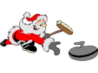 Sticker Custom Preview Image #071258 Holidays Christmas Santa Reindeer Santa Curling
