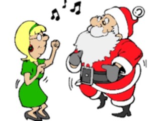 Sticker Custom Preview Image #071259 Holidays Christmas Santa Reindeer Santa Dancing