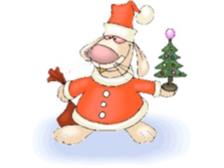 Sticker Custom Preview Image #071262 Holidays Christmas Santa Reindeer Santa Dog