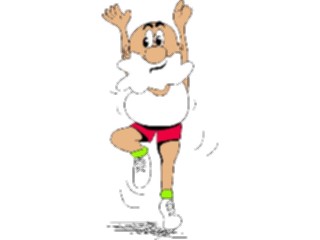 Sticker Custom Preview Image #071263 Holidays Christmas Santa Reindeer Santa Doing Aerobics