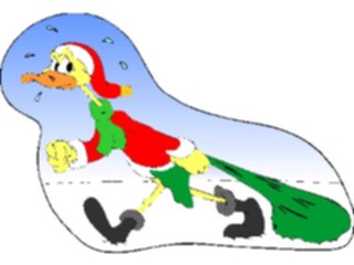 Sticker Custom Preview Image #071271 Holidays Christmas Santa Reindeer Santa Duck
