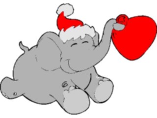 Sticker Custom Preview Image #071275 Holidays Christmas Santa Reindeer Santa Elephant
