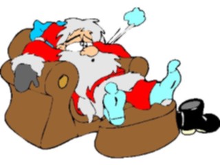 Sticker Custom Preview Image #071278 Holidays Christmas Santa Reindeer Santa Exhausted