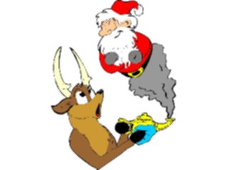 Sticker Custom Preview Image #071326 Holidays Christmas Santa Reindeer Santa Genie