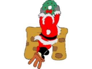 Sticker Custom Preview Image #071336 Holidays Christmas Santa Reindeer Santa Hanging Wreath