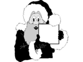 Sticker Custom Preview Image #071339 Holidays Christmas Santa Reindeer Santa Holding Card