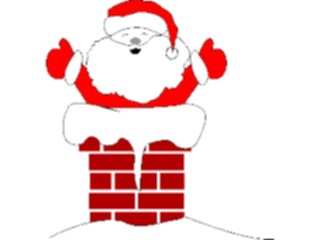Sticker Custom Preview Image #071346 Holidays Christmas Santa Reindeer Santain Chimney02