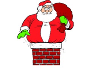 Sticker Custom Preview Image #071349 Holidays Christmas Santa Reindeer Santain Chimney05